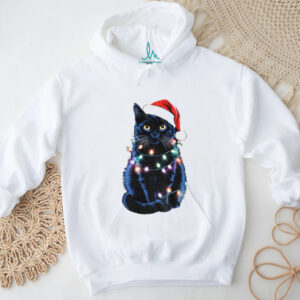 Christmas Black Cat Holiday Lights shirt