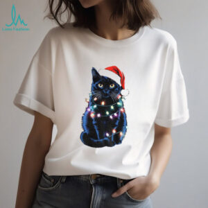 Christmas Black Cat Holiday Lights shirt