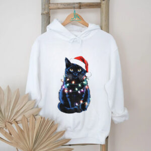 Christmas Black Cat Holiday Lights shirt