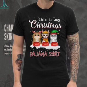Christmas Cat Pajama Shirt