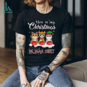 Christmas Cat Pajama Shirt