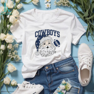 Christmas Dallas Santa with Football T Shirt