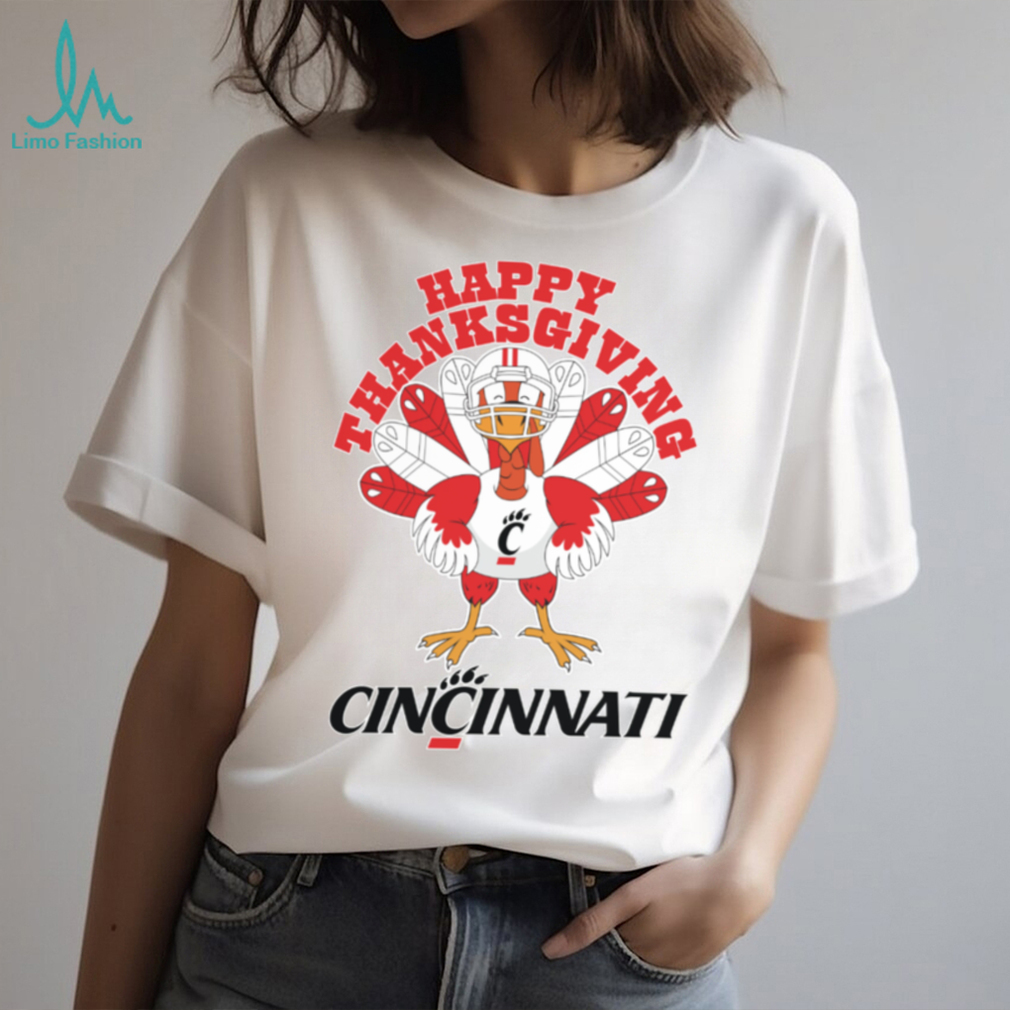 Cincinnati Bearcats Turkey Helmet Happy Thanksgiving Shirt Cincinnati Bearcats Turkey Helmet Happy Thanksgiving Shirt