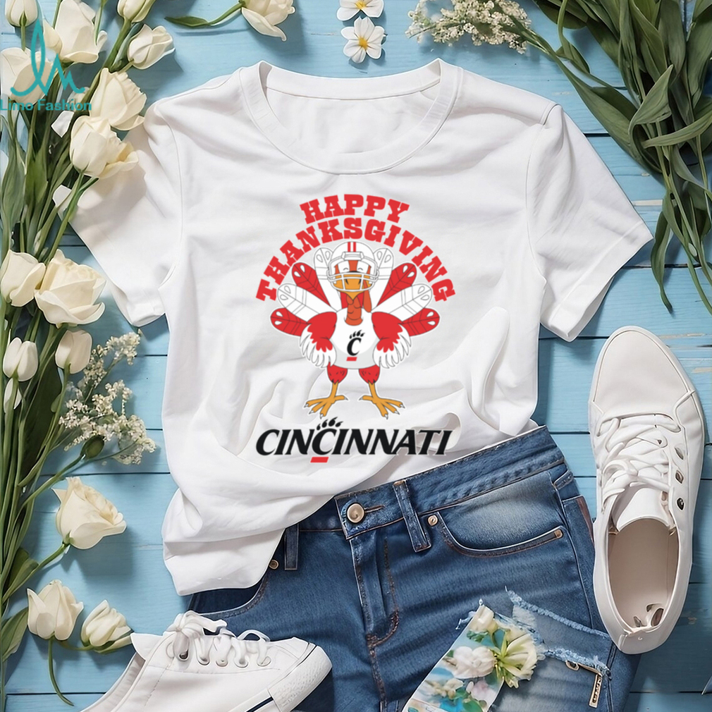 Cincinnati Bearcats Turkey Helmet Happy Thanksgiving Shirt Cincinnati Bearcats Turkey Helmet Happy Thanksgiving Shirt