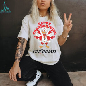 Cincinnati Bearcats Turkey Helmet Happy Thanksgiving Shirt