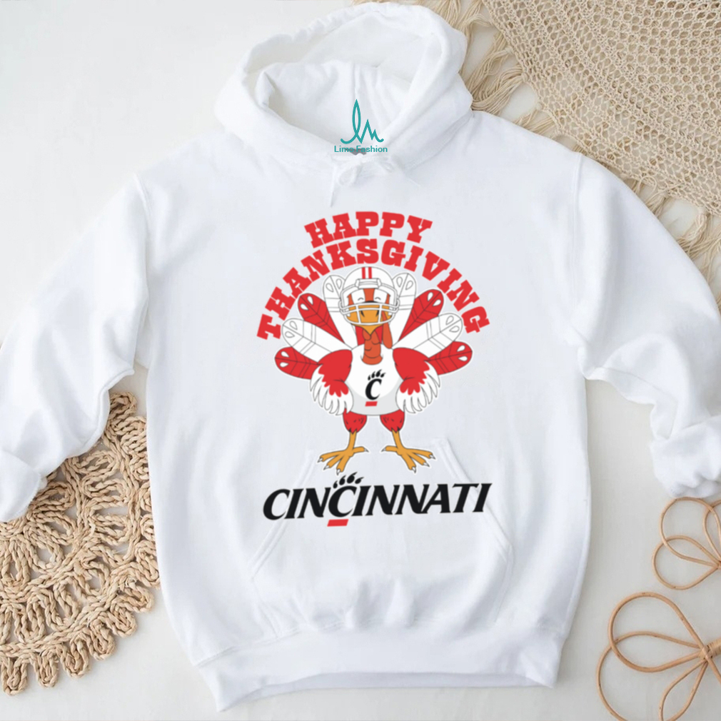 Cincinnati Bearcats Turkey Helmet Happy Thanksgiving Shirt Cincinnati Bearcats Turkey Helmet Happy Thanksgiving Shirt