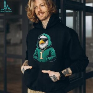Cool Eagle with Green Hoodie and Sunglasses T Shirt