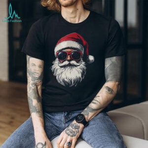 Cool Santa Claus Face Retro Sunglasses Christmas Men Boys T Shirt