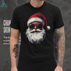 Cool Santa Claus Face Retro Sunglasses Christmas Men Boys T Shirt