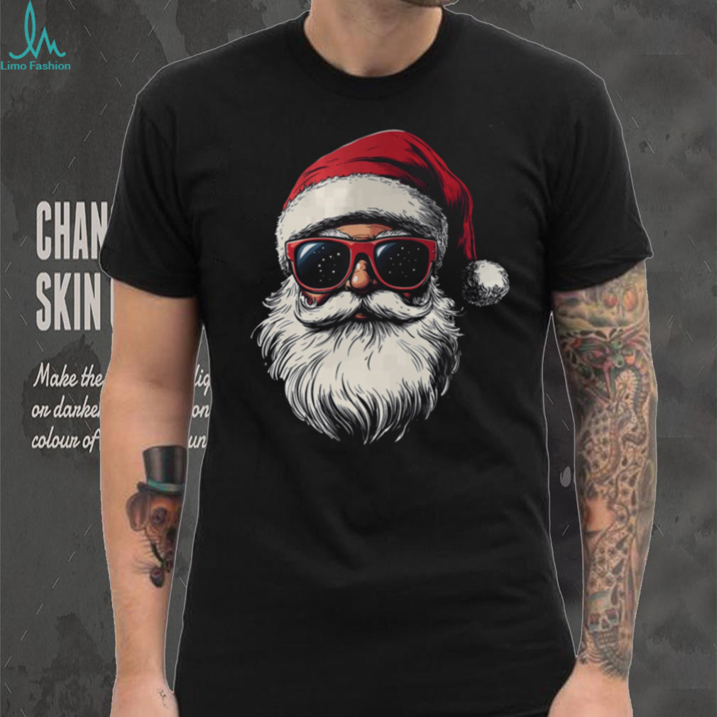 Cool Santa Claus Face Retro Sunglasses Christmas Men Boys T Shirt Cool Santa Claus Face Retro Sunglasses Christmas Men Boys T Shirt