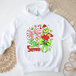 Coquette Bow Six Seven Meme Christmas Green Mean Guy Grinch shirt