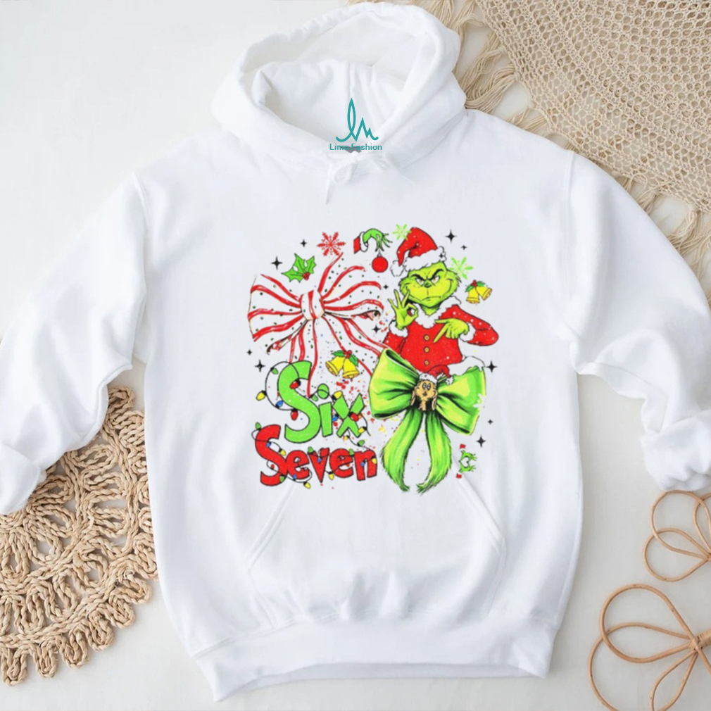 Coquette Bow Six Seven Meme Christmas Green Mean Guy Grinch shirt Coquette Bow Six Seven Meme Christmas Green Mean Guy Grinch shirt
