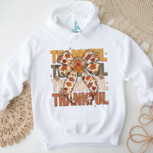 Coquette Thankful Turkey Boho Floral Fall Thanksgiving shirt
