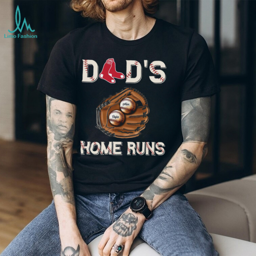 Dad’s Home Runs T Shirt with Kids’ Names Dad’s Home Runs T Shirt with Kids’ Names