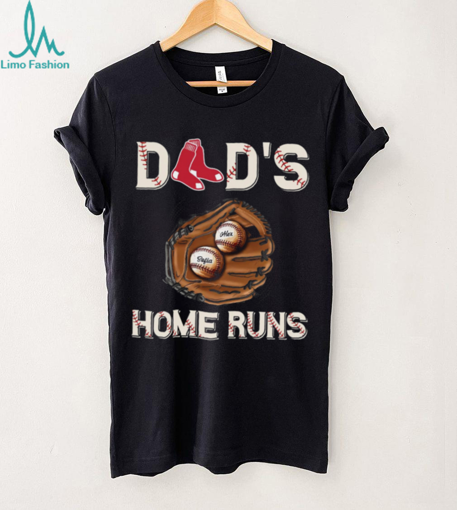 Dad’s Home Runs T Shirt with Kids’ Names Dad’s Home Runs T Shirt with Kids’ Names