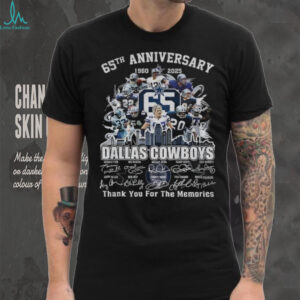 Dallas Cowboys 65th Anniversary 1960 2025 Carpe Omnia thank you for the memories signatures shirt