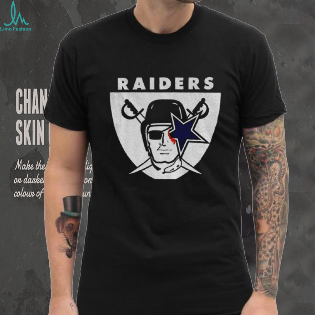 Dallas Cowboys Las Vegas Raiders bleed Raiders mashup logo shirt Dallas Cowboys Las Vegas Raiders bleed Raiders mashup logo shirt