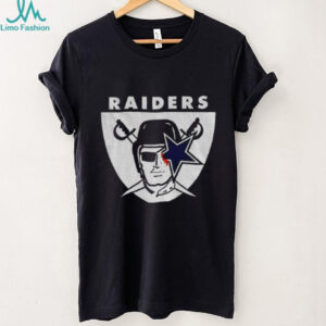 Dallas Cowboys Las Vegas Raiders bleed Raiders mashup logo shirt