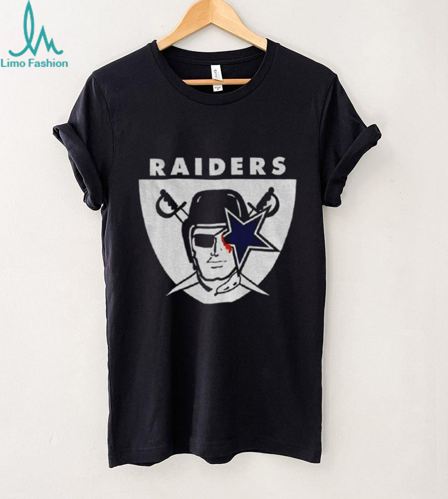 Dallas Cowboys Las Vegas Raiders bleed Raiders mashup logo shirt Dallas Cowboys Las Vegas Raiders bleed Raiders mashup logo shirt