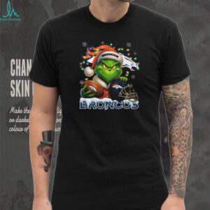 Denver Broncos Grinch Christmas t shirt.