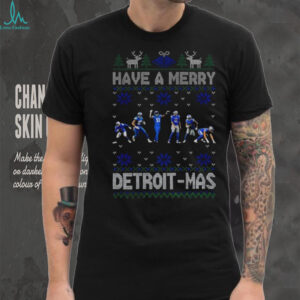 Detroit Lions Football Have A Merry Detroit Mas Merry Christmas shirt