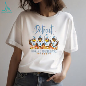 Detroit Turkey and Touchdowns Thanksgiving Shirt