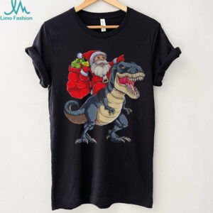 Dinosaur T rex Christmas Santa Boys Men Girls Xmas Squad T Shirt