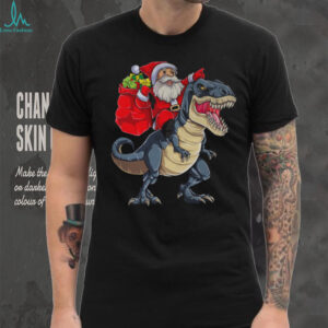 Dinosaur T rex Christmas Santa Boys Men Girls Xmas Squad T Shirt