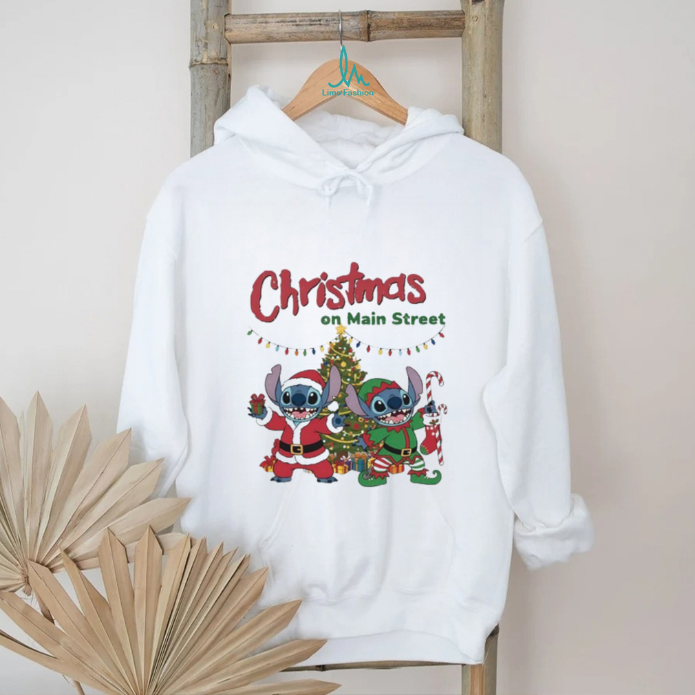 Disney Lilo & Stitch Christmas on Main Street T Shirt Disney Lilo & Stitch Christmas on Main Street T Shirt
