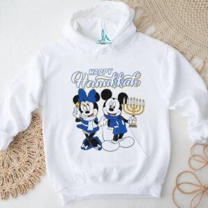 Disney Mickey And Minnie Mouse Happy Hanukkah Chanukah Menorah Dreidel Jewish Holiday Disneyland Christmas shirt
