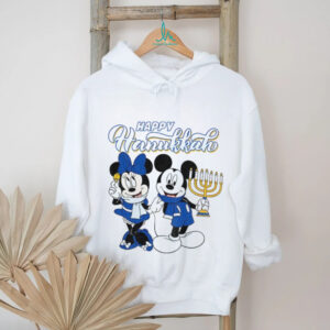 Disney Mickey And Minnie Mouse Happy Hanukkah Chanukah Menorah Dreidel Jewish Holiday Disneyland Christmas shirt