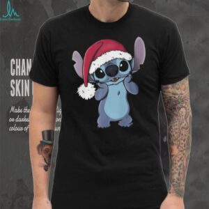 Disney's Lilo & Stitch Christmas Santa Hat Stitch Portrait Men's Tee T Shirt