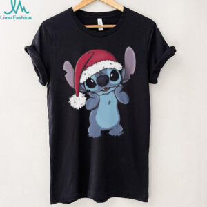 Disney's Lilo & Stitch Christmas Santa Hat Stitch Portrait Men's Tee T Shirt