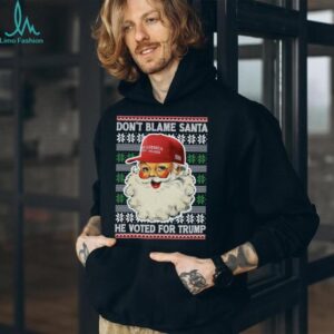 Don't Blame Santa He Voted For Trump Ugly Sweater, Republican Shirt, Trump 2024 Shirt, Trump Supporters Christmas Shirt T1399
