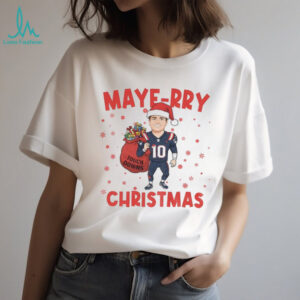 Drake Maye Santa Claus Touch Downs New England Patriots NFL Football Maye rry Christmas shirt