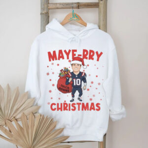 Drake Maye Santa Claus Touch Downs New England Patriots NFL Football Maye rry Christmas shirt