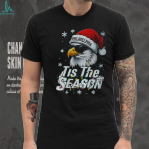 Eagle Santa hat Tis The Season Philadelphia Eagles NFL Football 2025 shirt