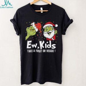 Ew Kids Take a Fruit or Veggie Grinch & Santa Christmas T Shirt