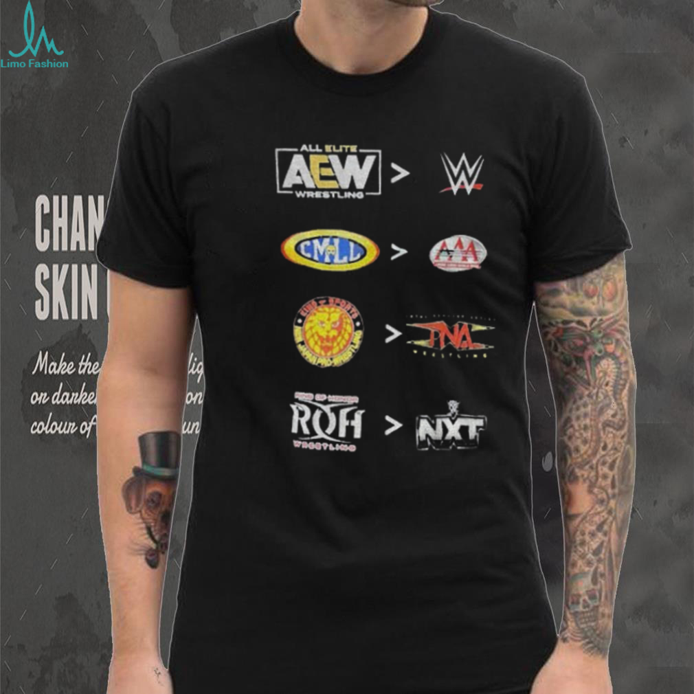 Funny AEW better than WWE shirt Funny AEW better than WWE shirt