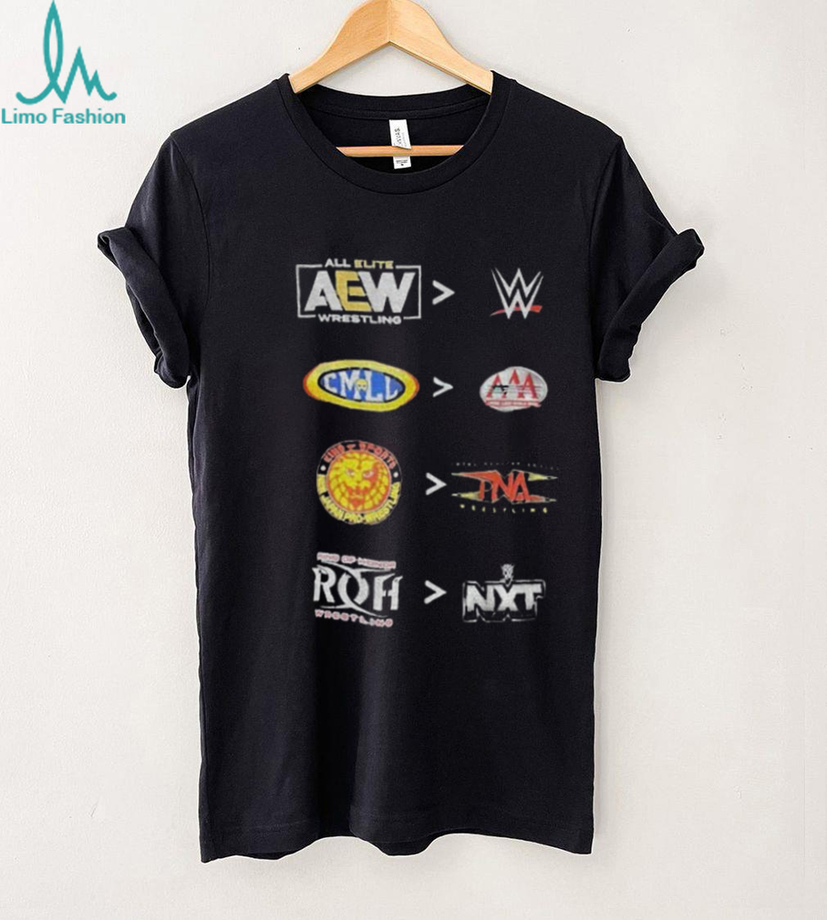 Funny AEW better than WWE shirt Funny AEW better than WWE shirt