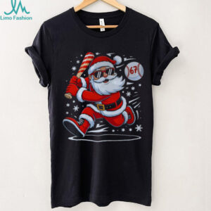 Funny Baseball Santa 67 Christmas Xmas Pajamas Boys T Shirt
