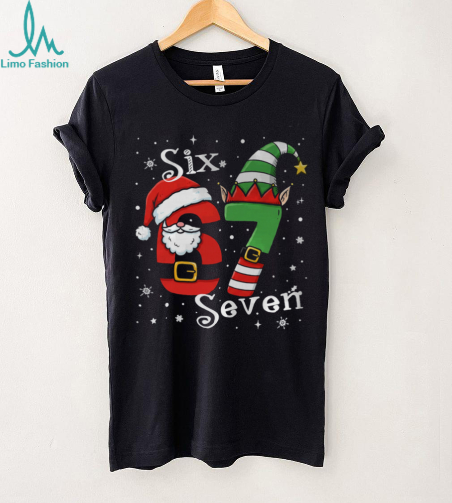 Funny Six Seven 67 Meme 6 7 Elf Santa Christmas Pajamas Kids T Shirt Funny Six Seven 67 Meme 6 7 Elf Santa Christmas Pajamas Kids T Shirt