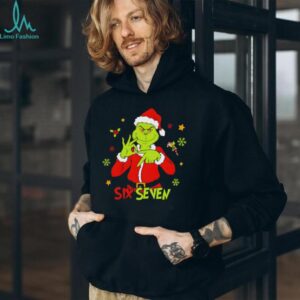 Funny Six Seven Meme Christmas Grinch Santa shirt