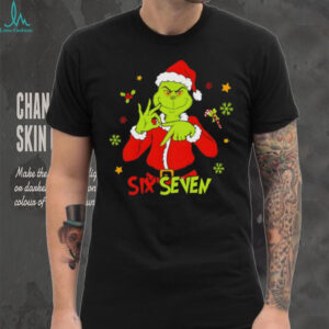 Funny Six Seven Meme Christmas Grinch Santa shirt