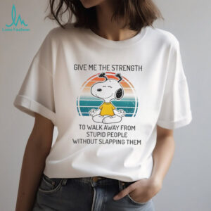 Funny Snoopy Meditate Walk Away From Stupid People Shirt