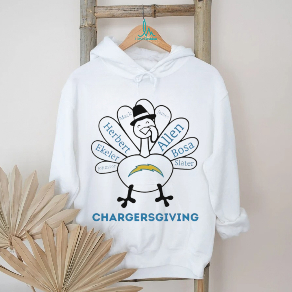 Funny Turkey Chargersgiving Thanksgiving with Los Angeles Chargers Heroes NFL Herbert Allen shirt Funny Turkey Chargersgiving Thanksgiving with Los Angeles Chargers Heroes NFL Herbert Allen shirt
