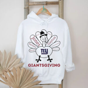 Funny Turkey Giantsgiving Thanksgiving with New York Giants Heroes NFL Jones Slayton shirt