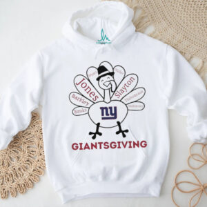 Funny Turkey Giantsgiving Thanksgiving with New York Giants Heroes NFL Jones Slayton shirt