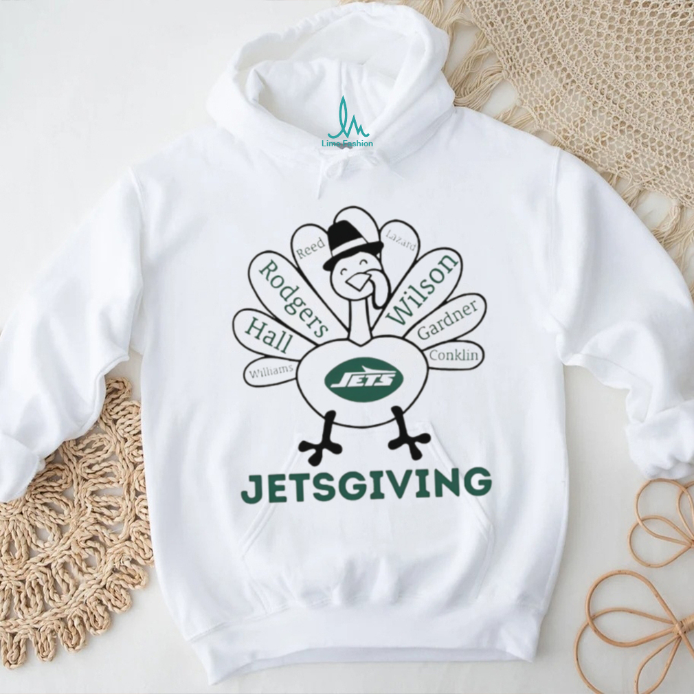 Funny Turkey Jetsgiving Thanksgiving with New York Jets Heroes NFL Rodgers Wilson shirt Funny Turkey Jetsgiving Thanksgiving with New York Jets Heroes NFL Rodgers Wilson shirt