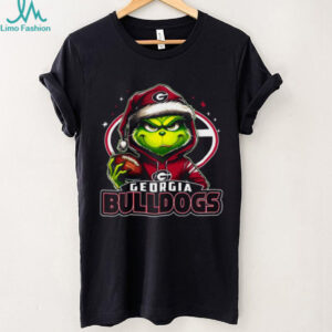 Georgia Bulldogs Grinch Holding Football Christmas Shirts
